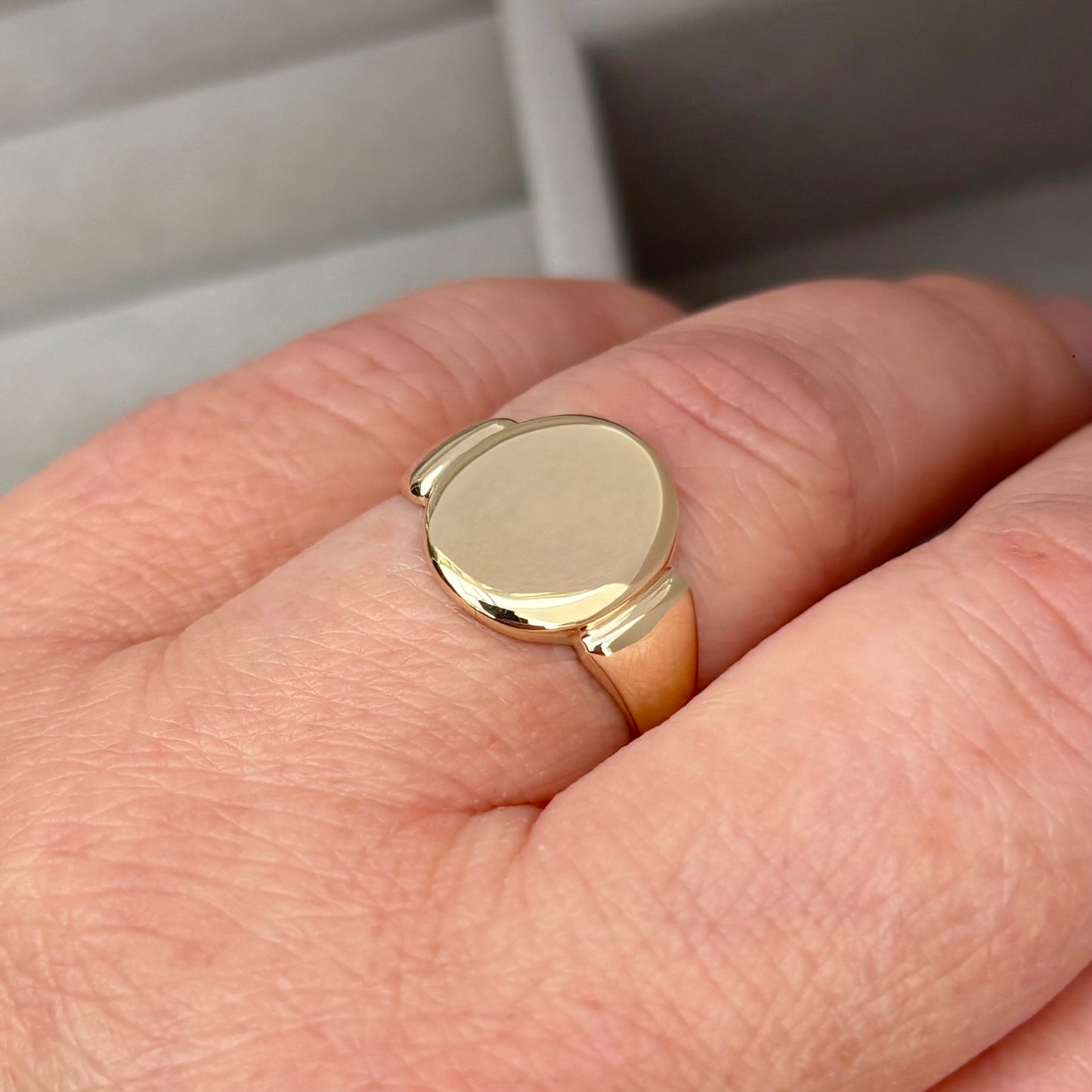 Special order - Vintage 1960s 9ct Yellow Gold Oval Signet Ring