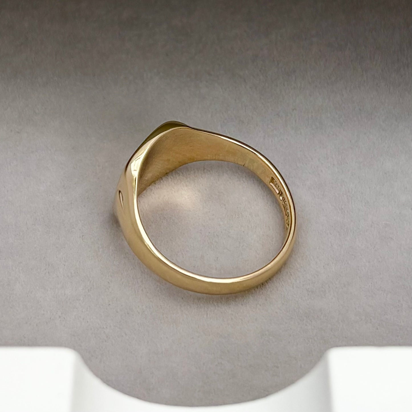 Just in! Vintage 1950s 9ct yellow gold Large Cushion signet ring