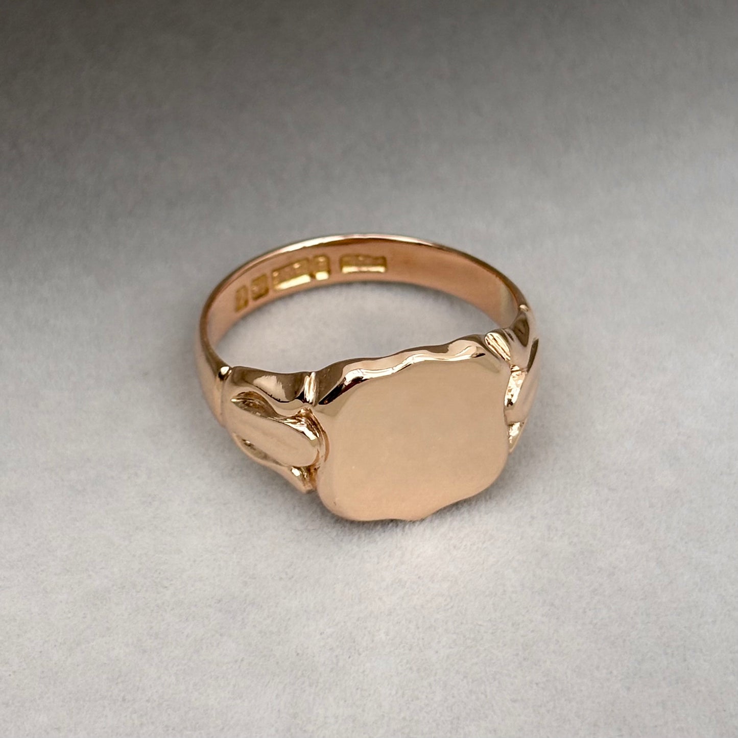 Special order - Vintage 1920s 9ct rose gold shield signet ring