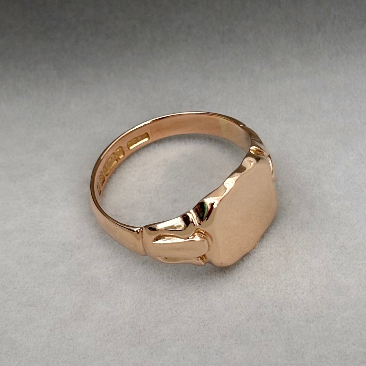 Special order - Vintage 1920s 9ct rose gold shield signet ring