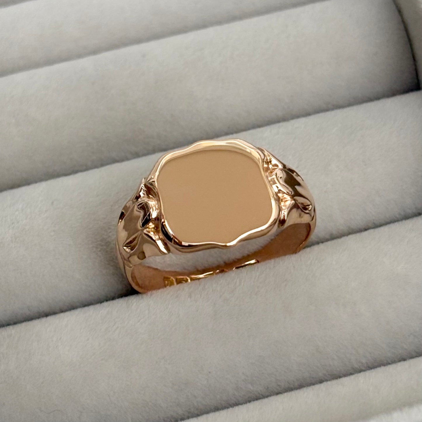 Special order - Vintage 1920s 9ct rose gold shield signet ring