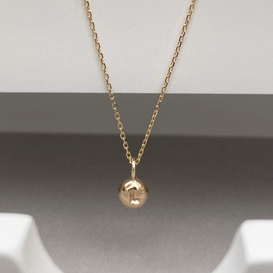 Handmade 9ct yellow, white or rose gold tiny letter nugget charm pendant on a fine trace chain