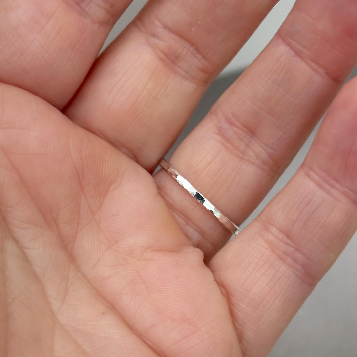 Handmade solid sterling silver tiny heart signet ring
